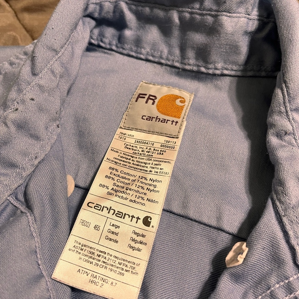 FR Carhartt men’s button down